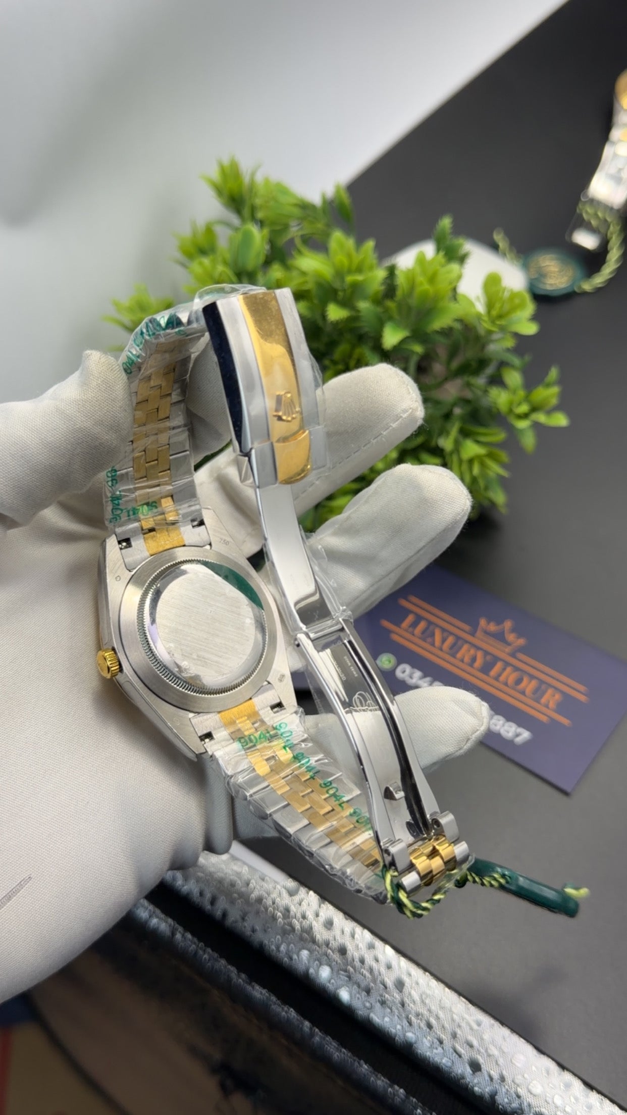 Yellow Gold two tone with black dial🔥