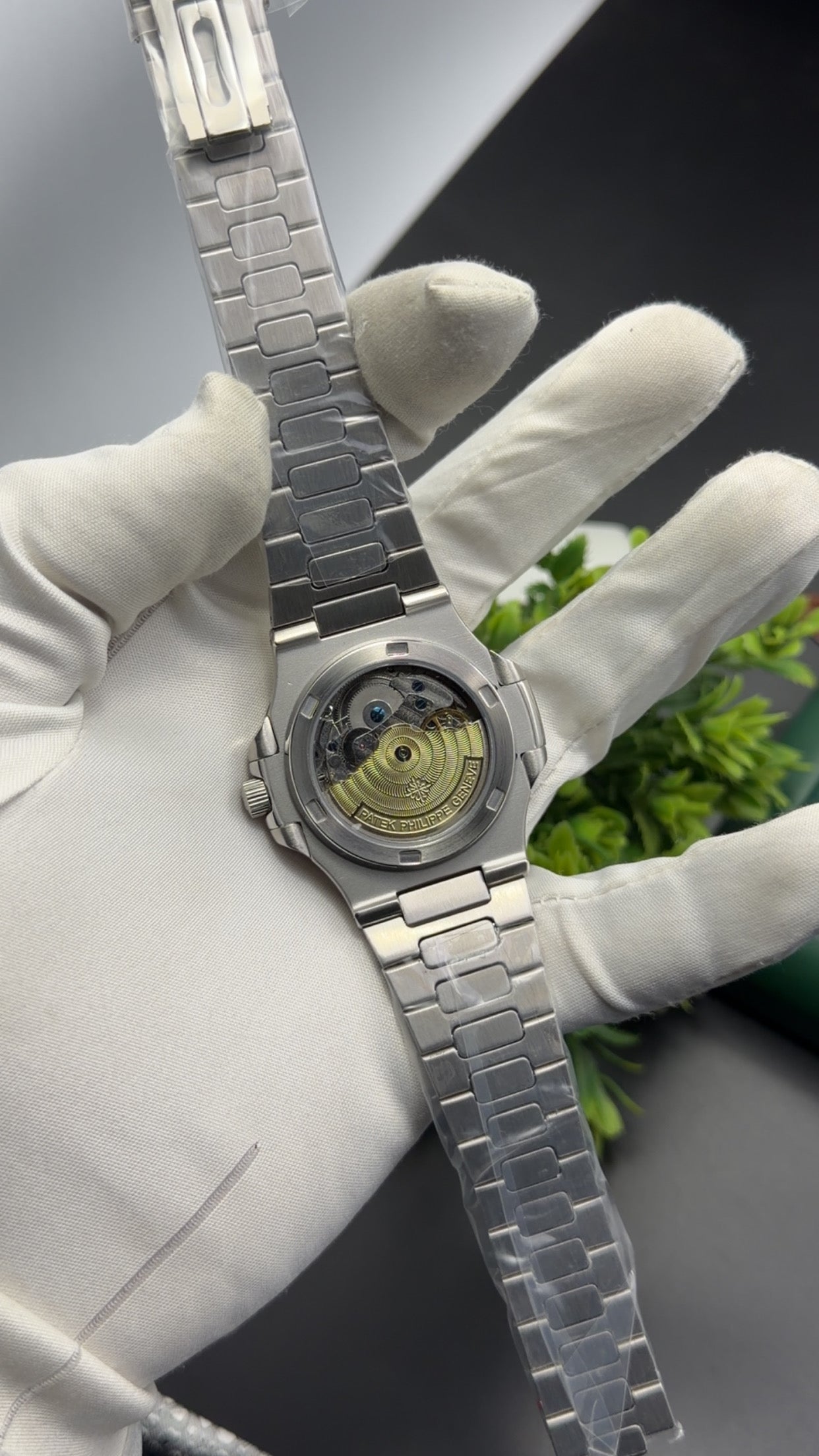 Silver with blue dial🔥