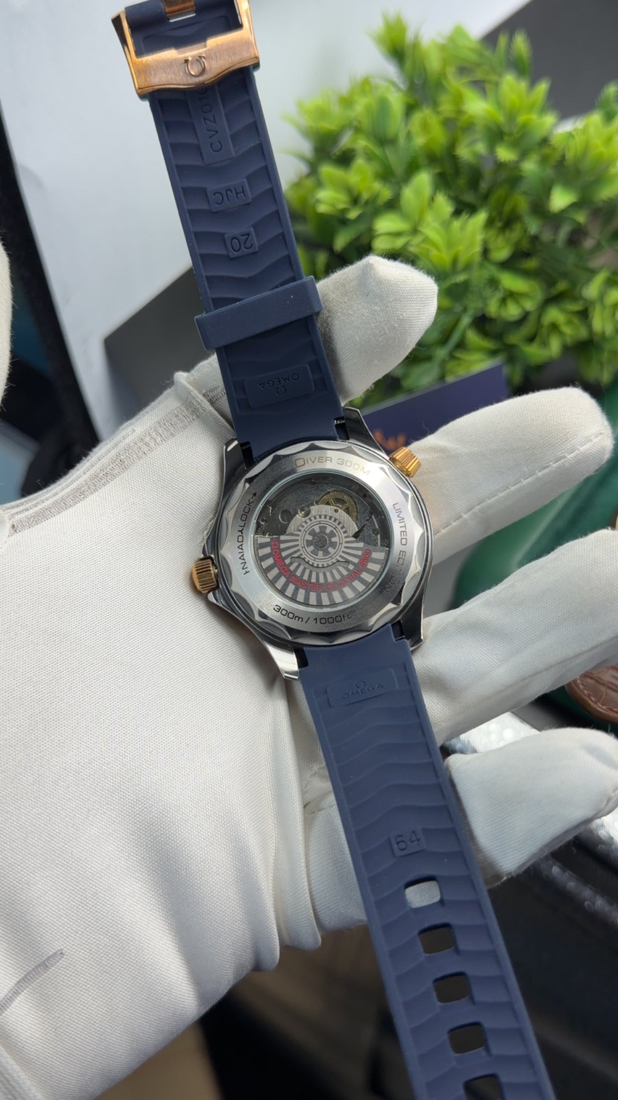 Silver with blue dial🔥