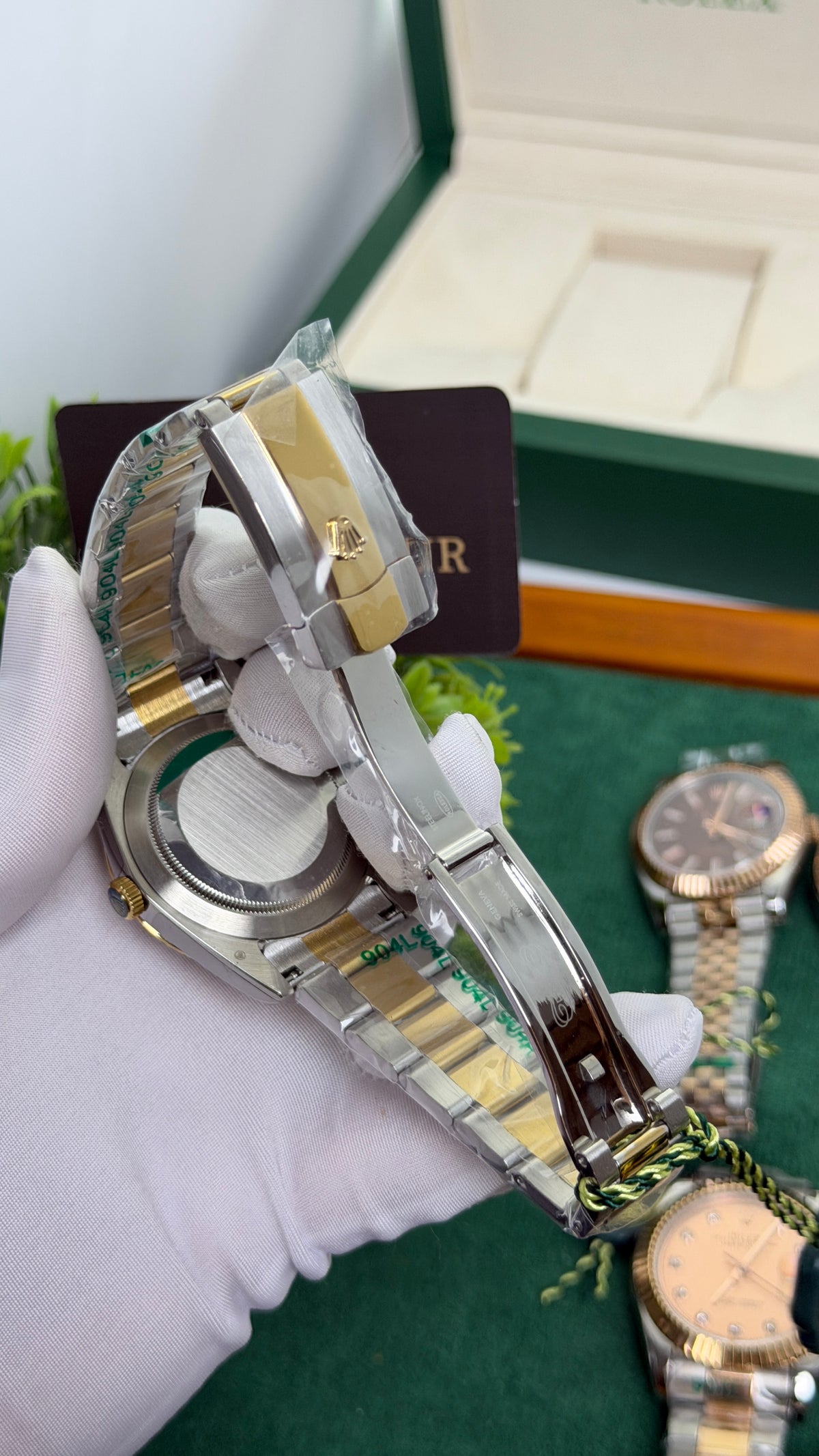 Yellow Gold Two Tone with White Dial.