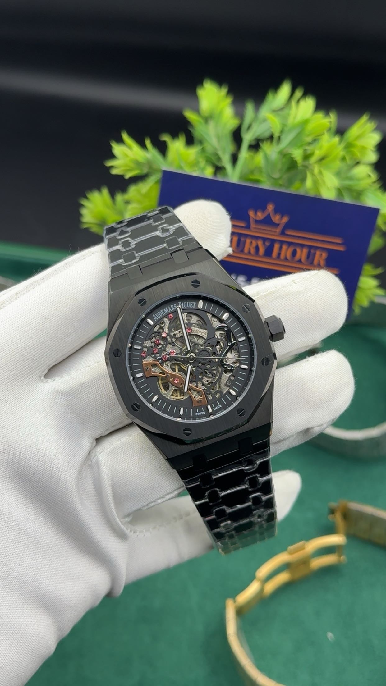 Black with black dial