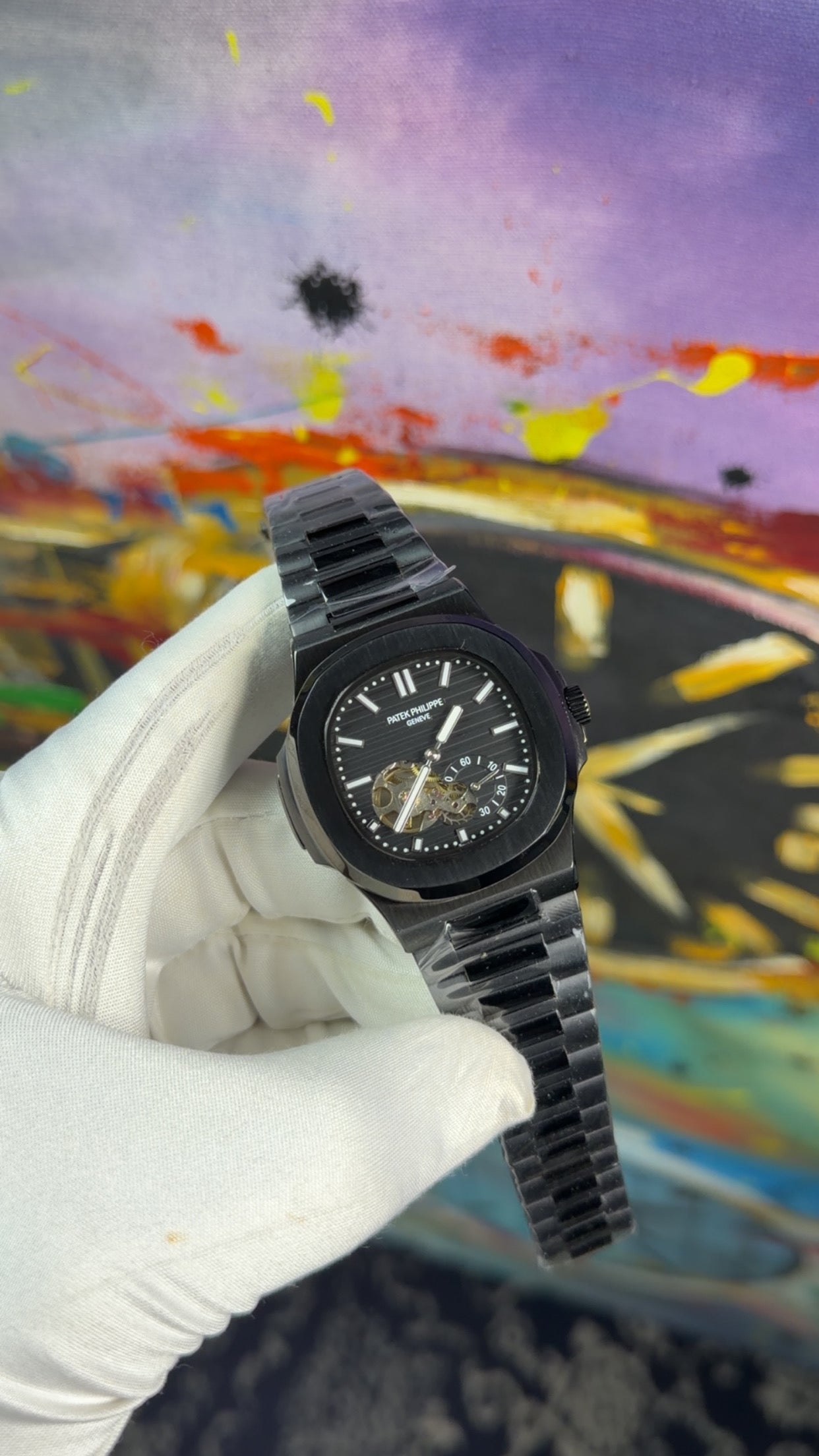 Black with black dial