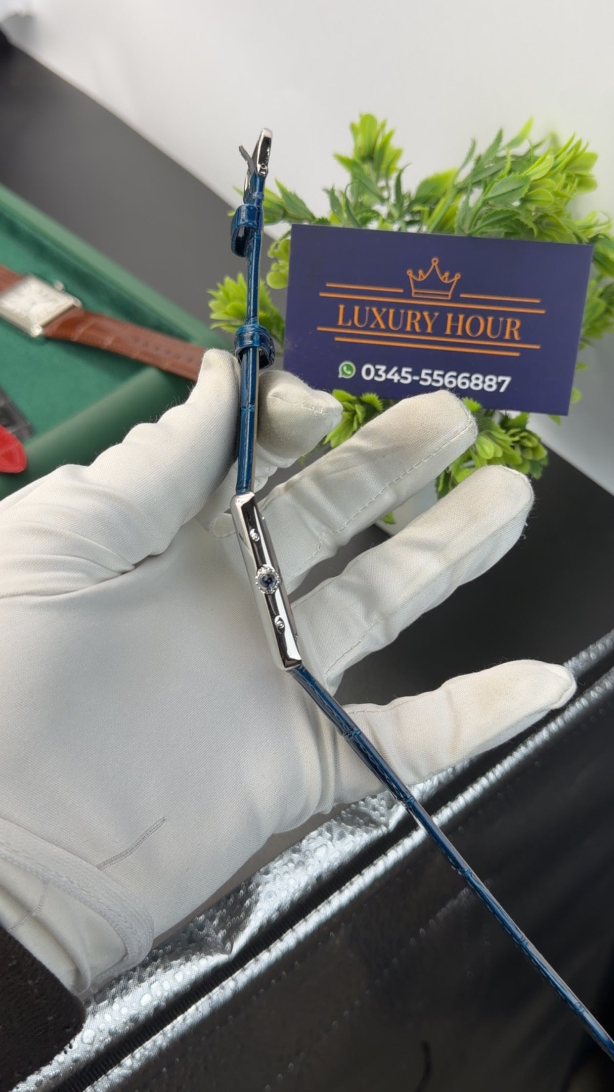 Silver with blue strap🔥