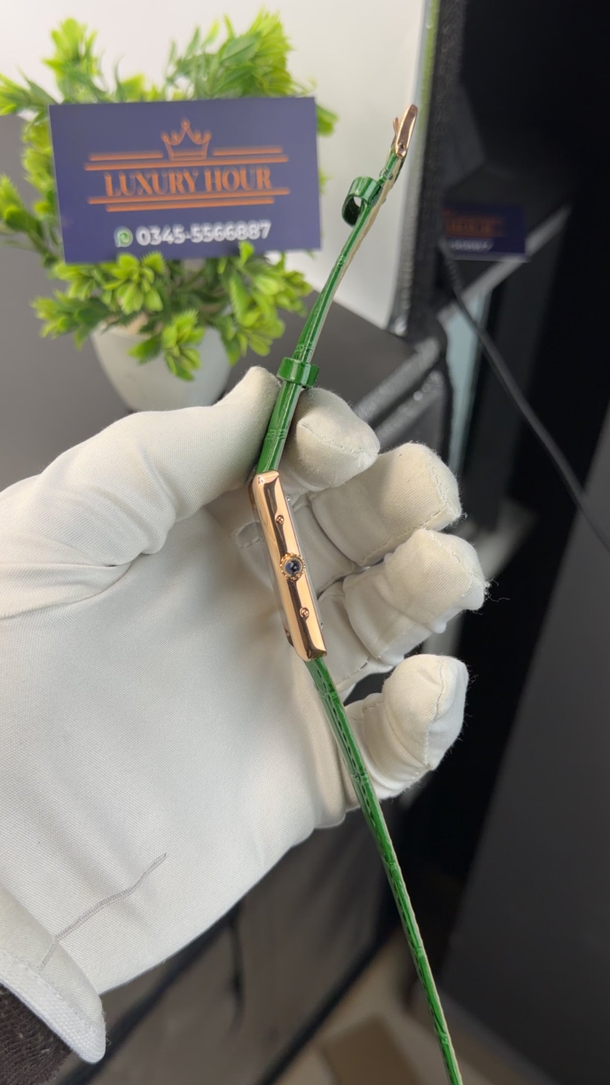 Rose Gold with green strap🔥