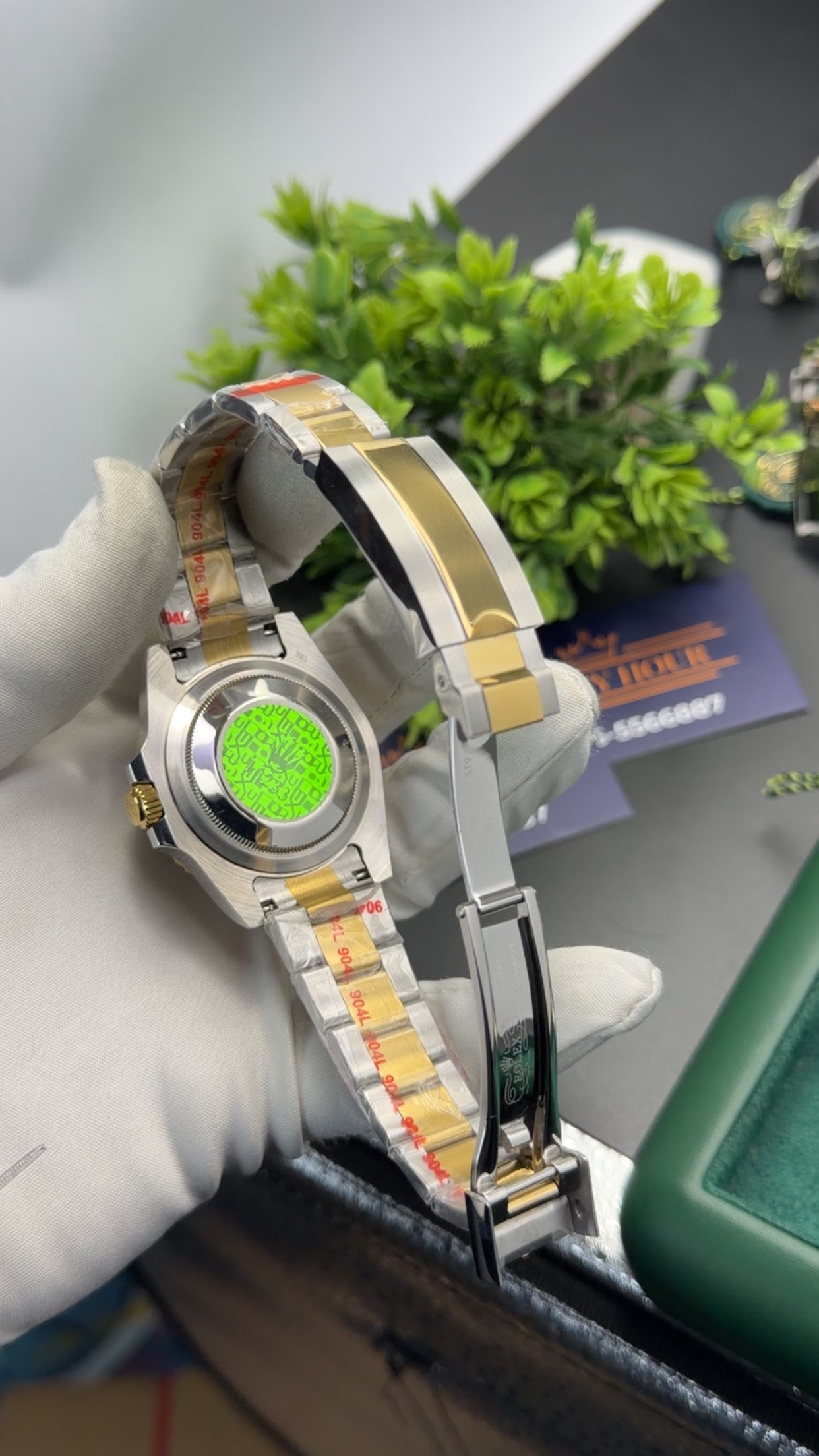 Silver two tone with black dial 🔥