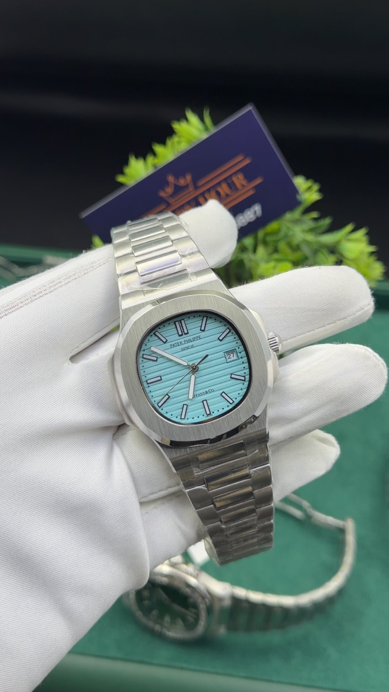 Silver with tiffany dial