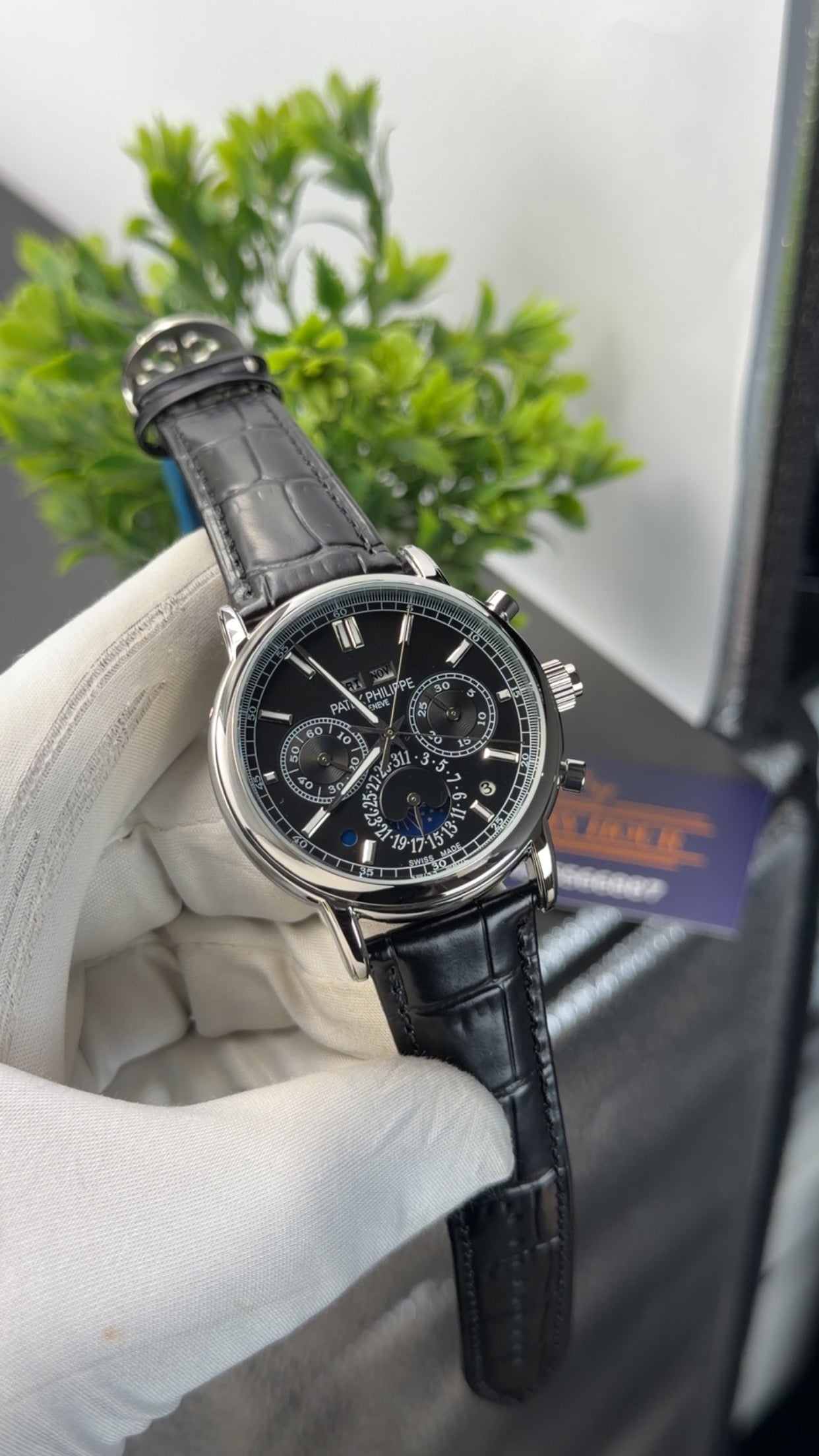 Silver with black dial🔥