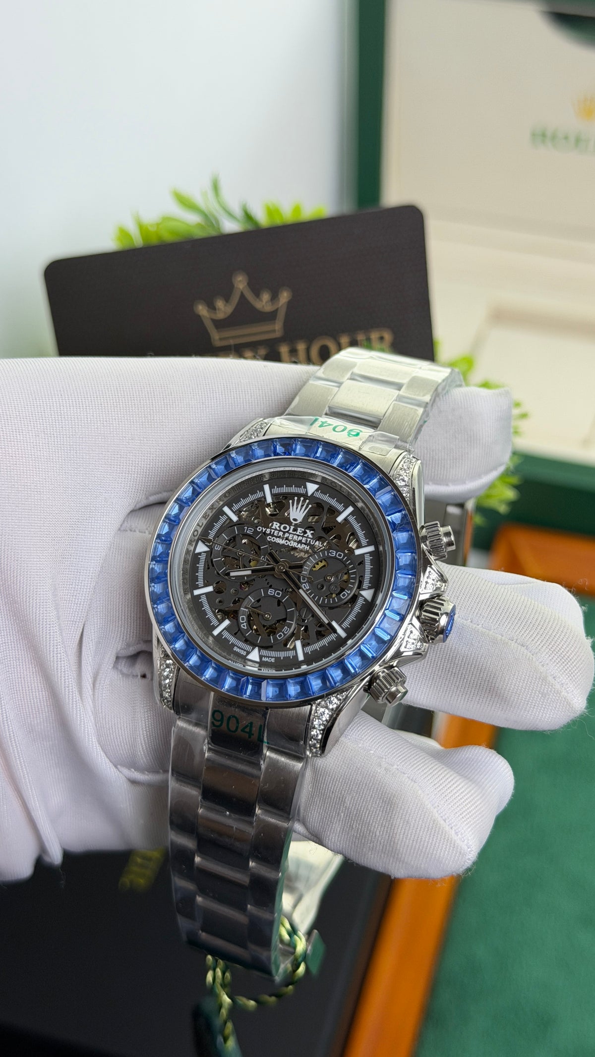 Silver with Skeleton Dial ( Diamond Edition )đ