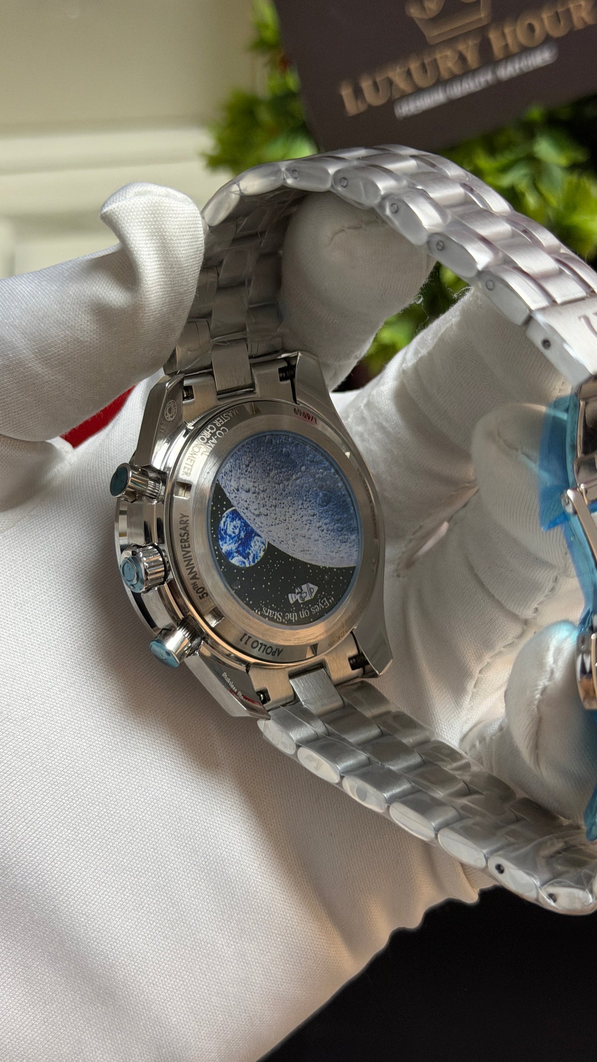 Silver with White Dial.