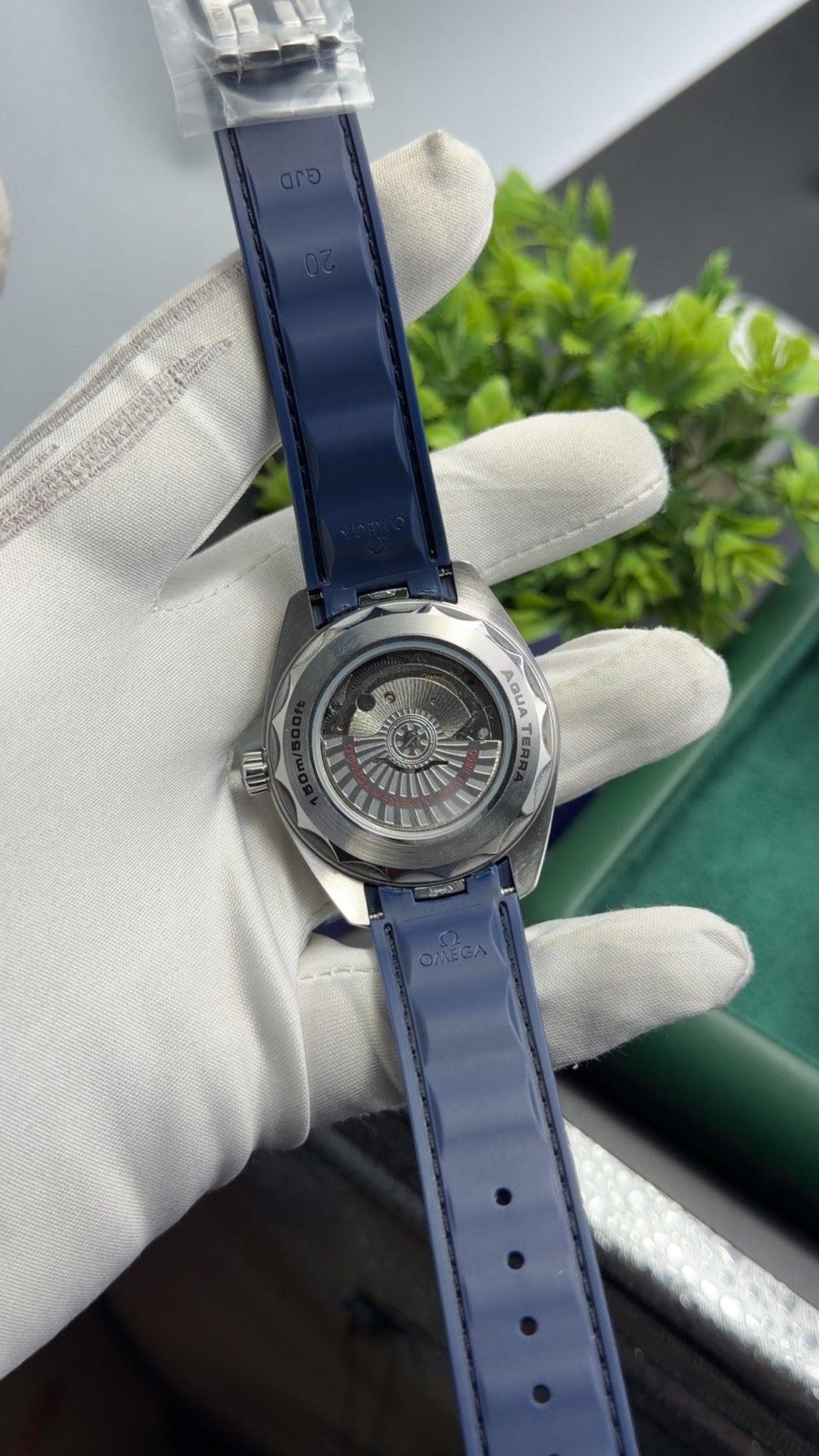 Silver with blue dial🔥