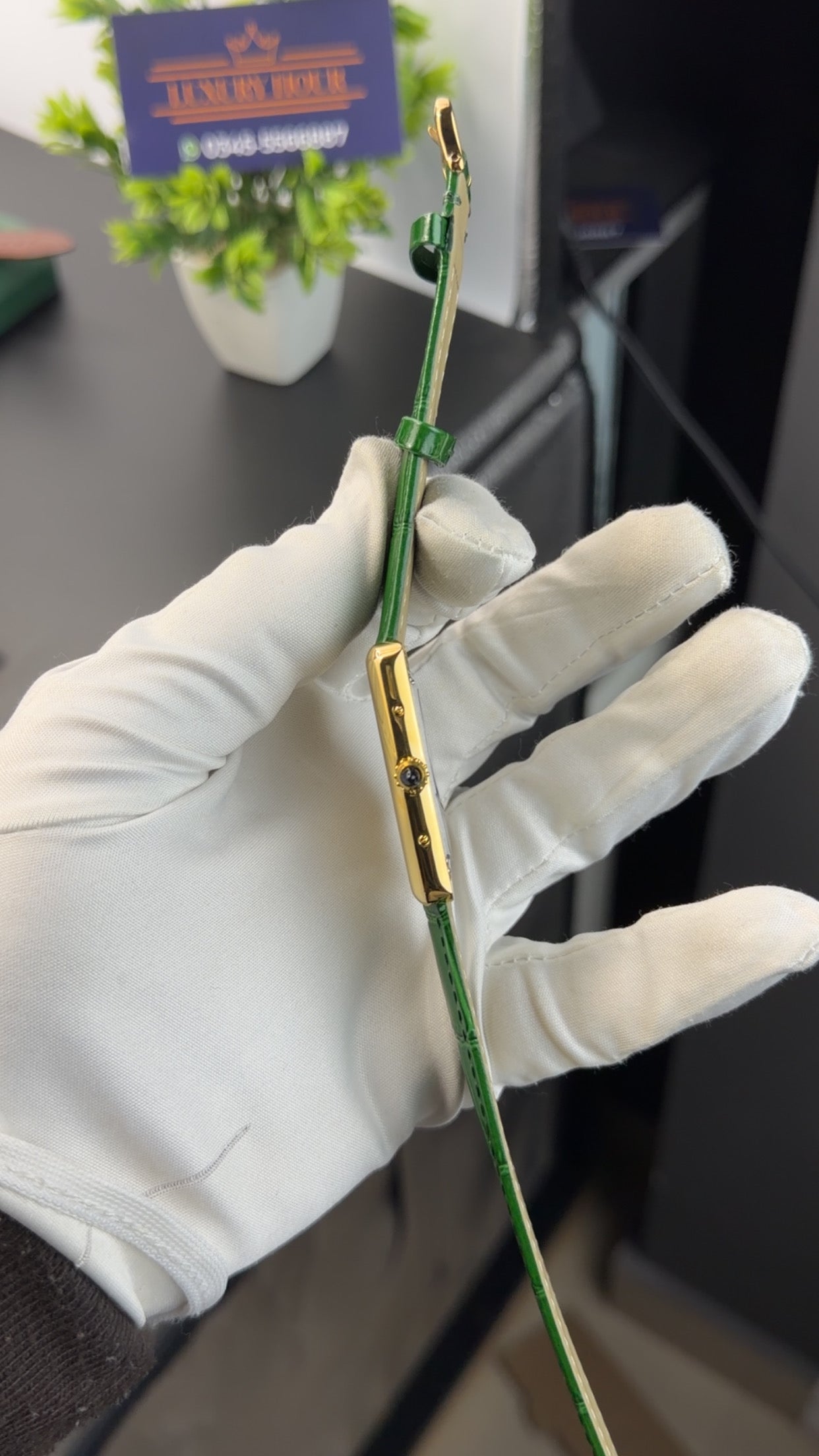 Yellow Gold with green strap🔥