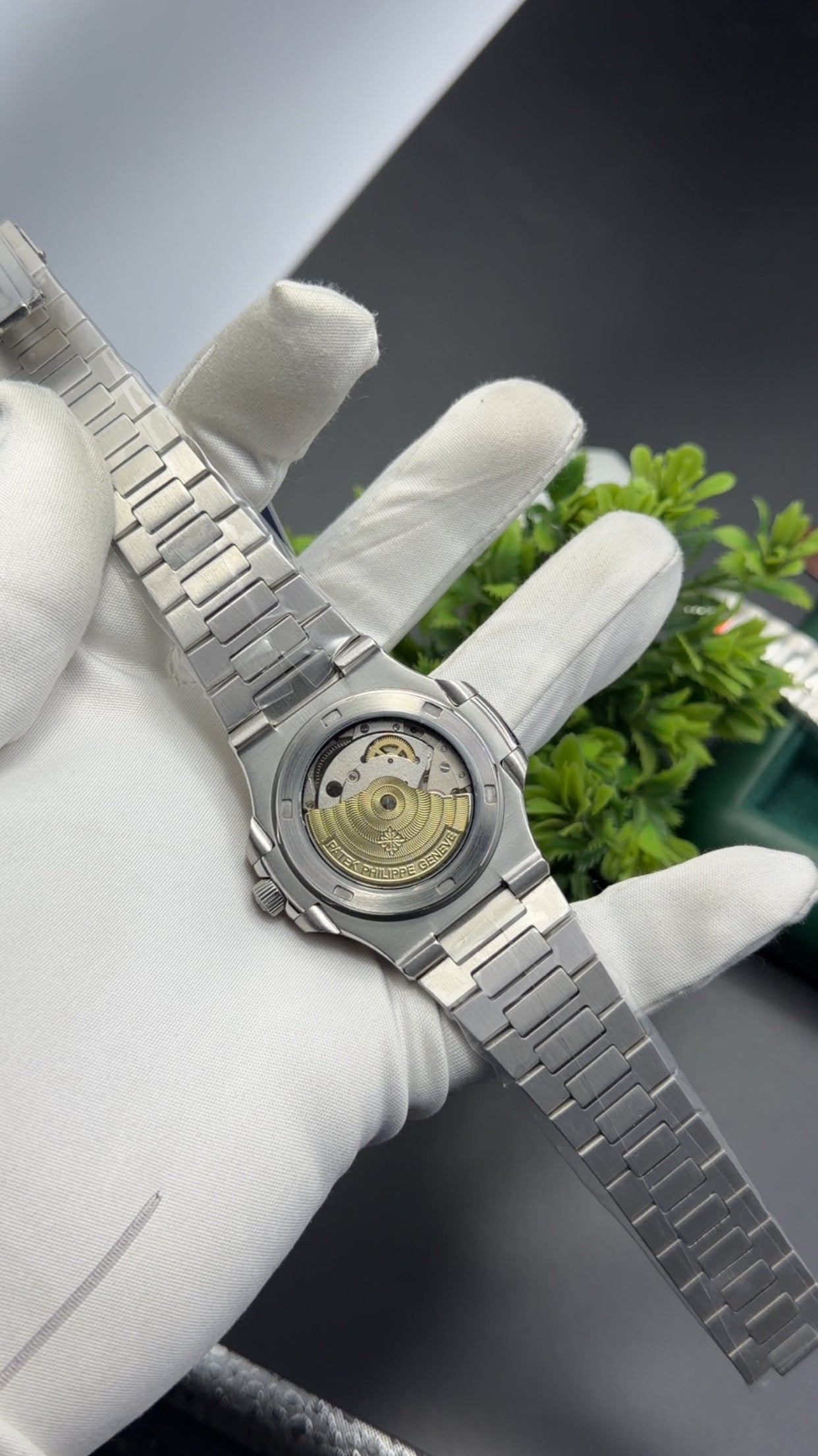 Silver with blue dial🔥