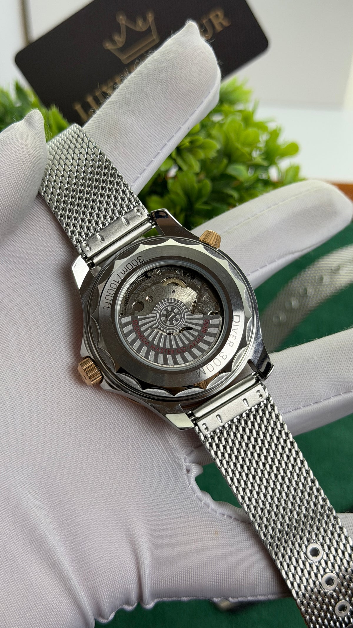 Silver with Black Dial.