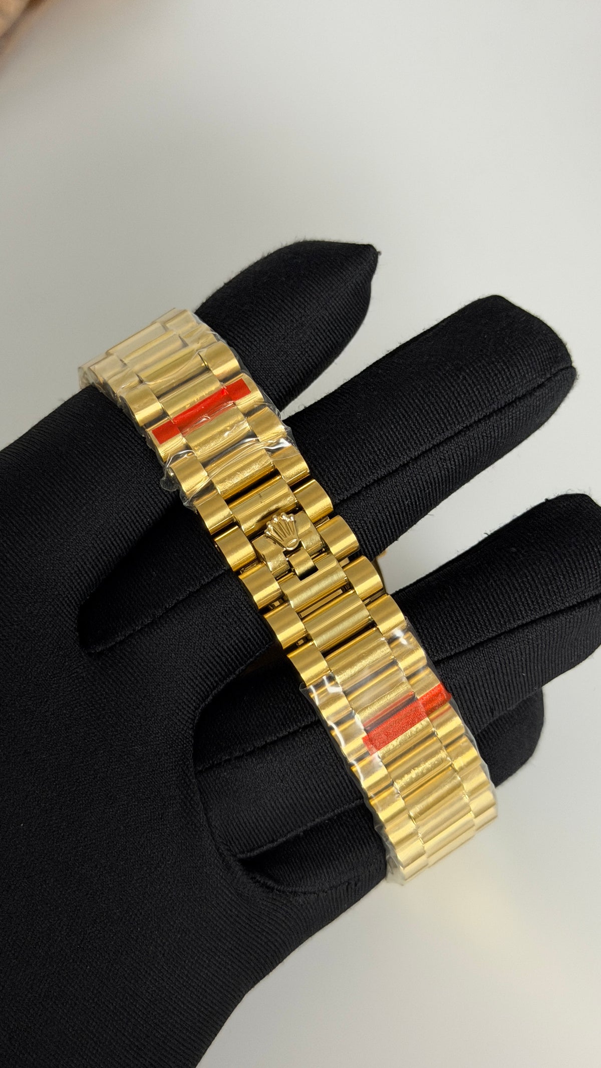 Yellow Gold with Black Dial.