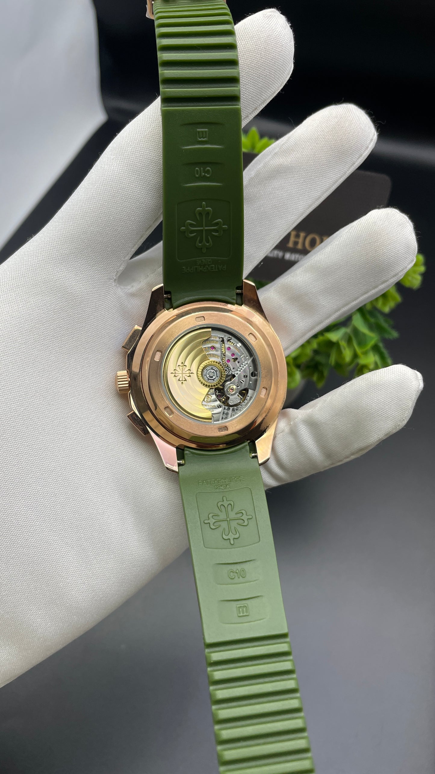 Rose Gold with Green Dial