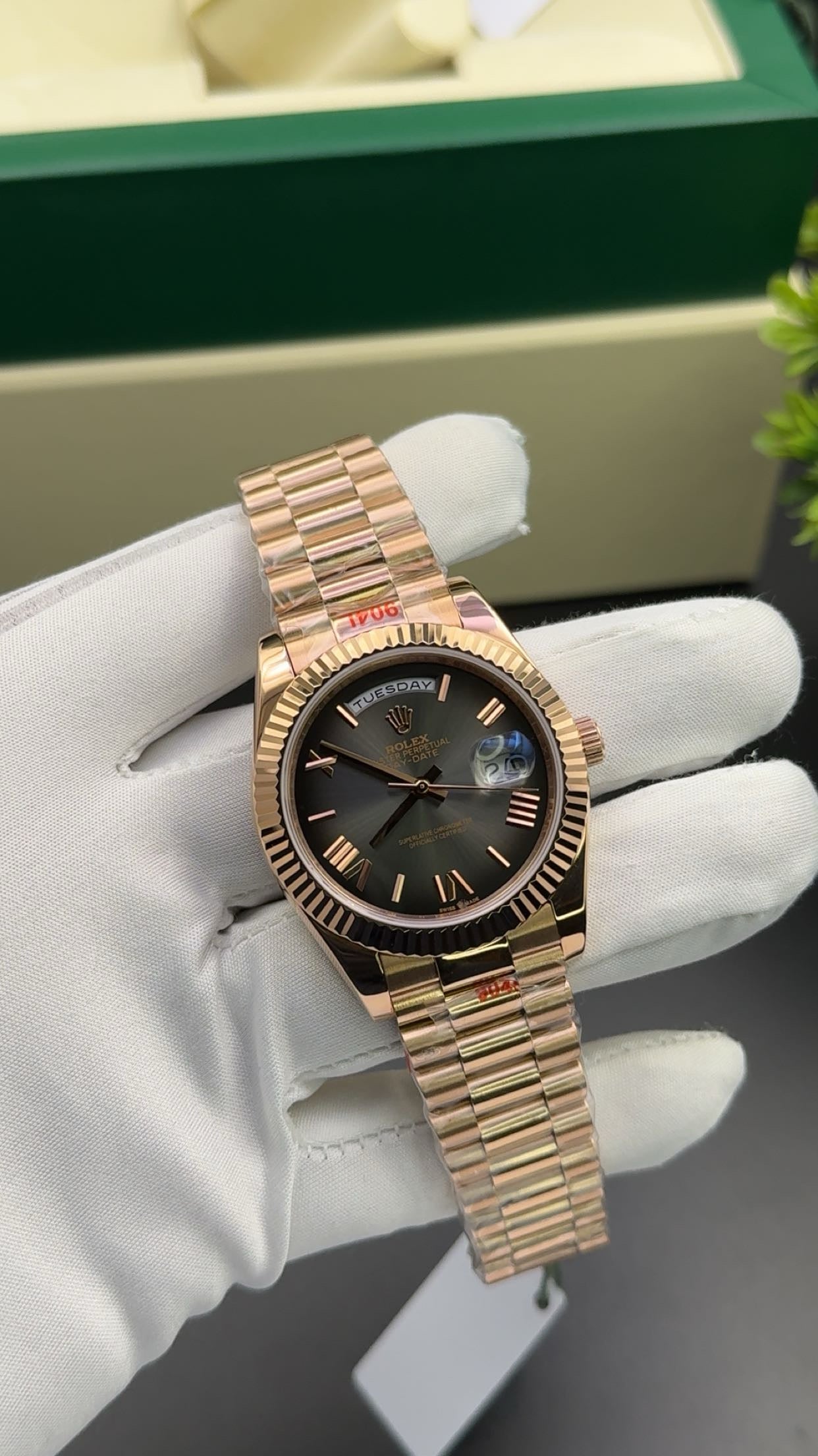 Rose Gold with Ombre Grey dial