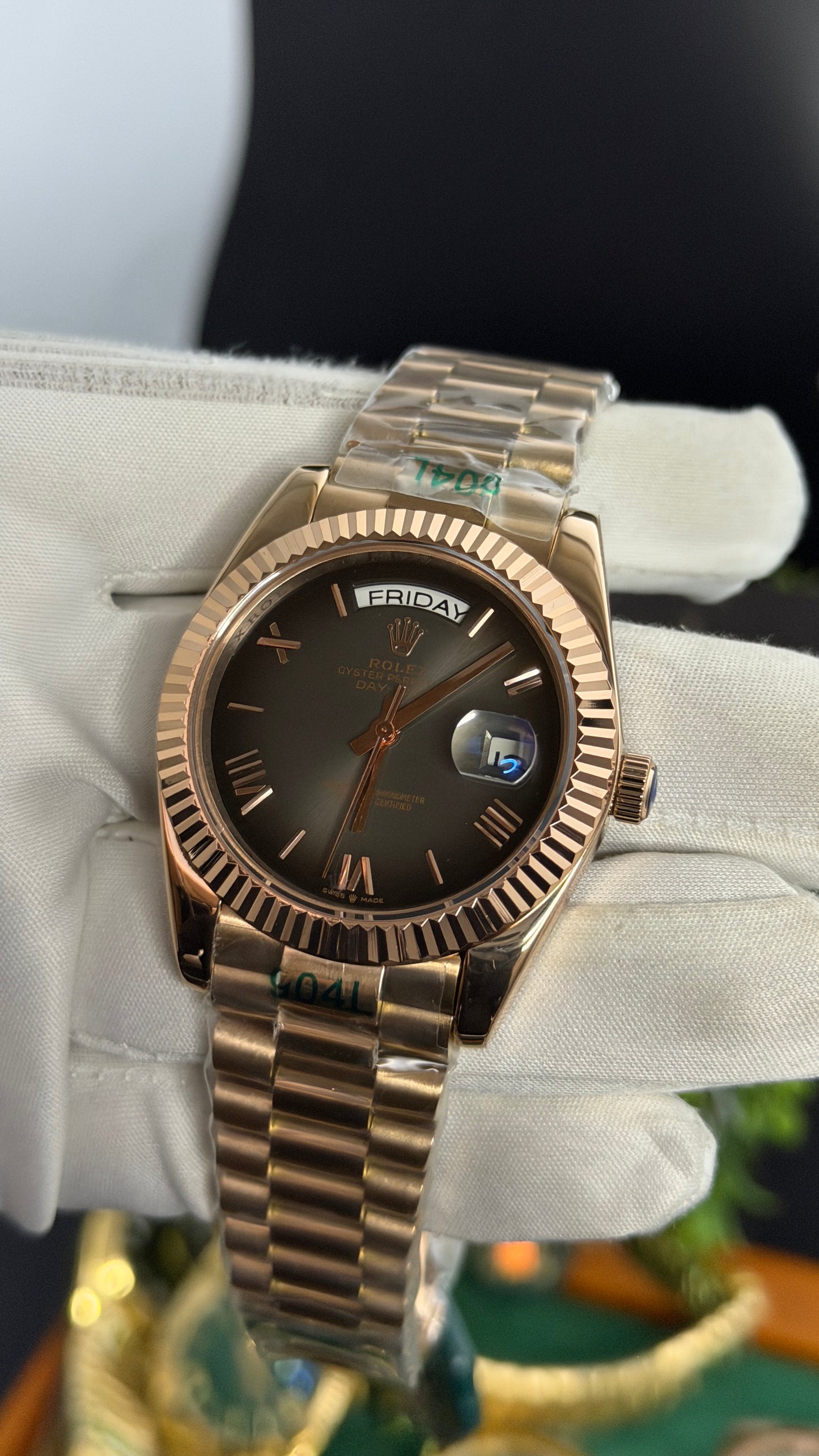 Rose Gold with Grey Dial