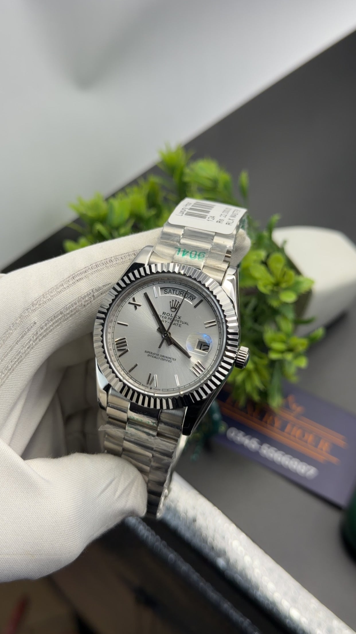 Silver with White dial🔥