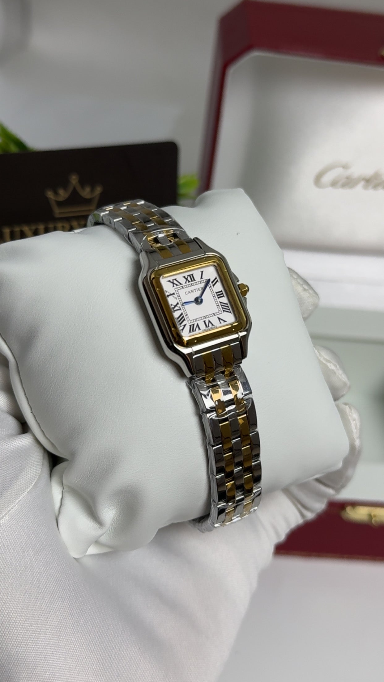 Yellow Gold Two Tone with White Dial.