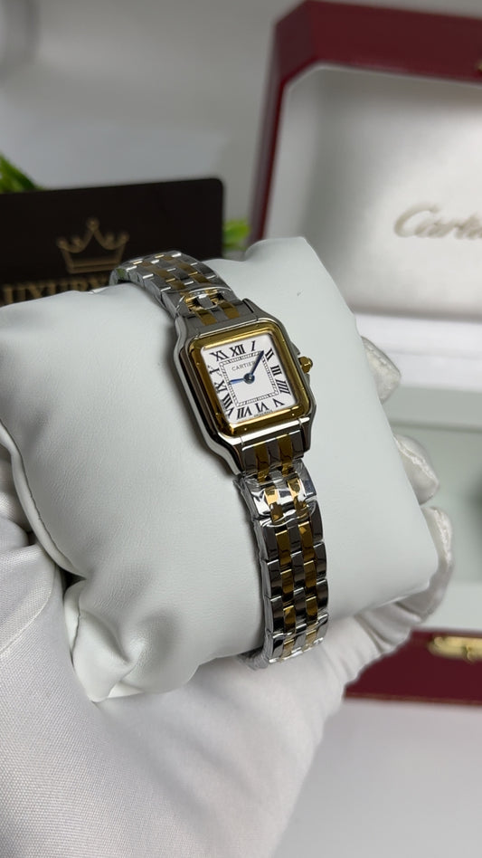 Yellow Gold Two Tone with White Dial.