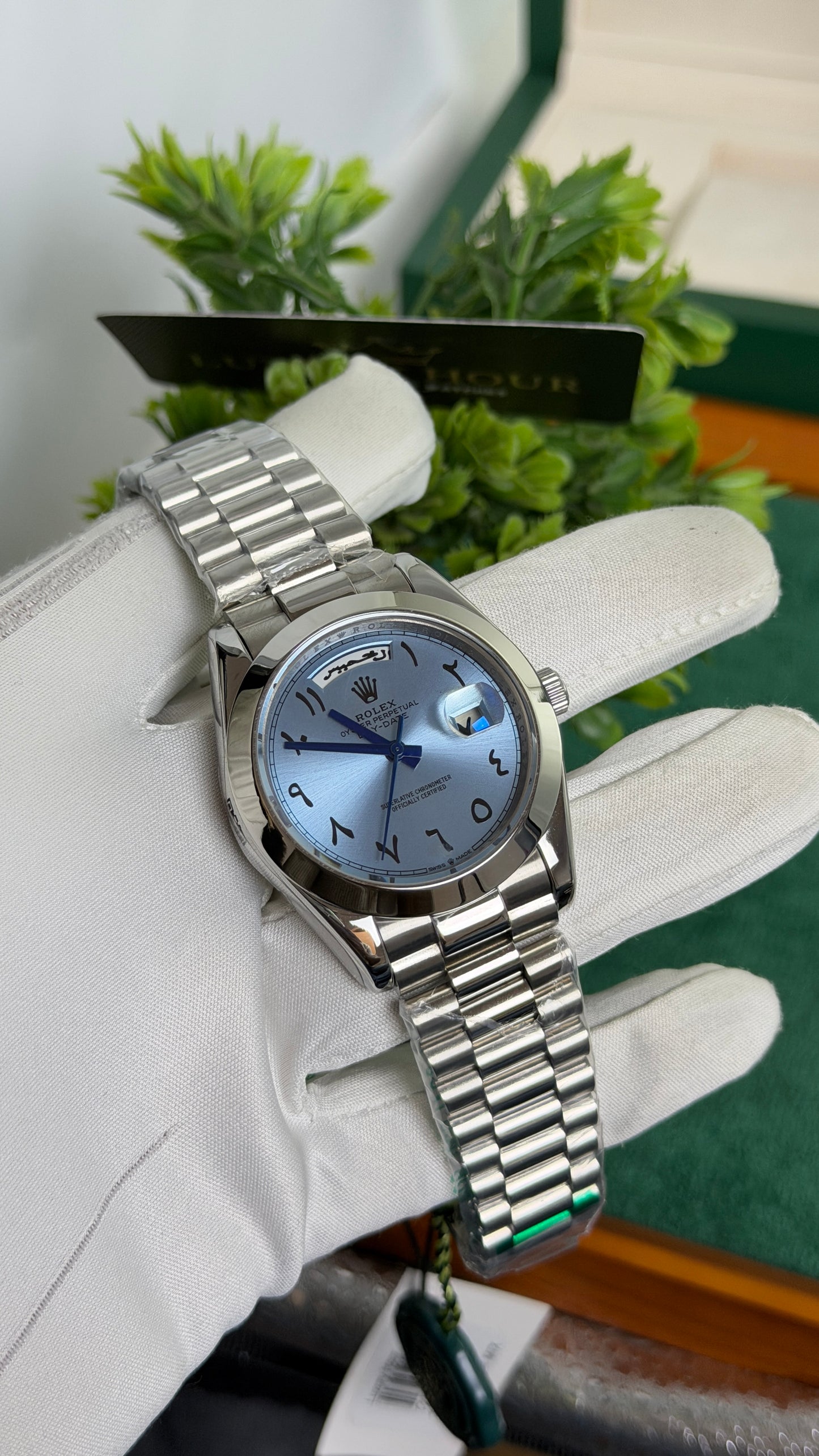 Silver with Blue Dial🔥