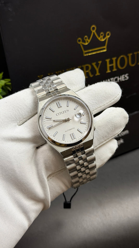 Silver with White Dial🔥