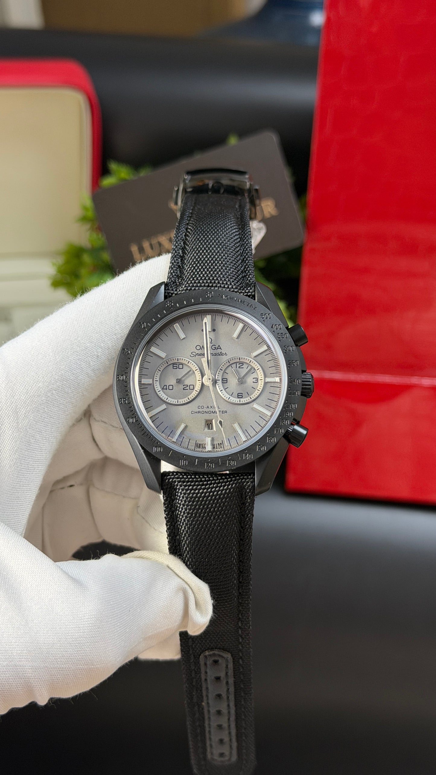 Black with Light Grey Dial.