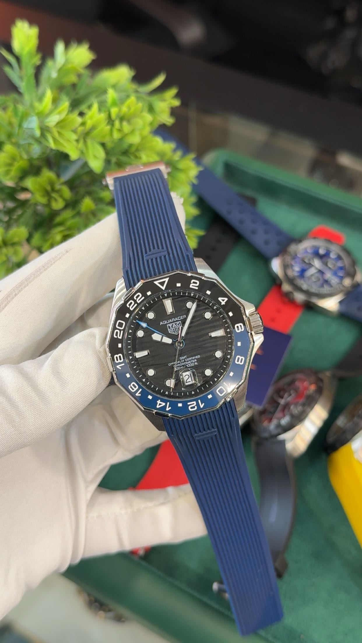 Silver with black dial