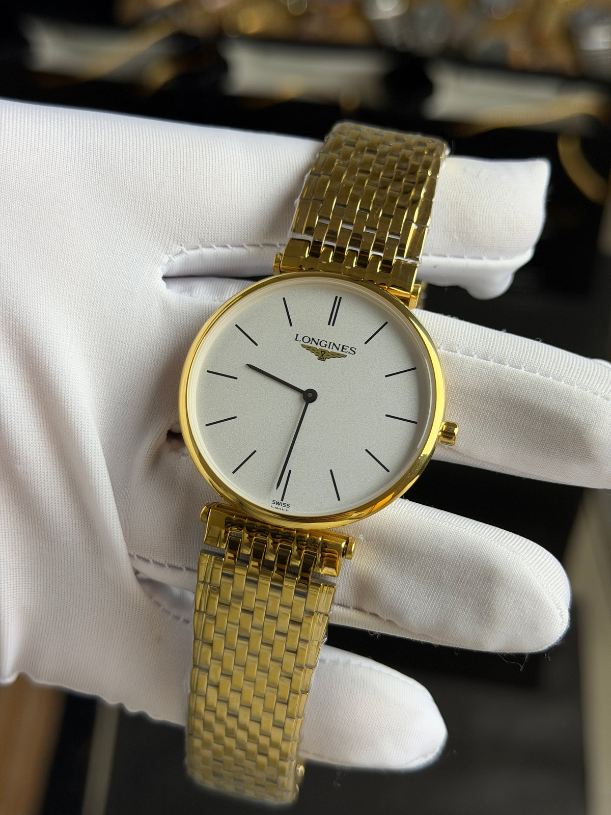 Yellow Gold with White Dial.
