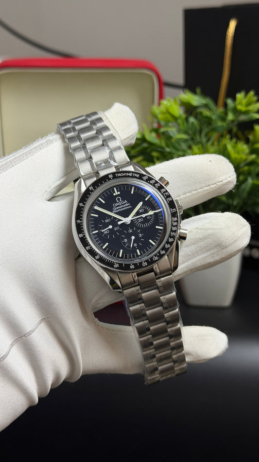 Silver with Black Dial.