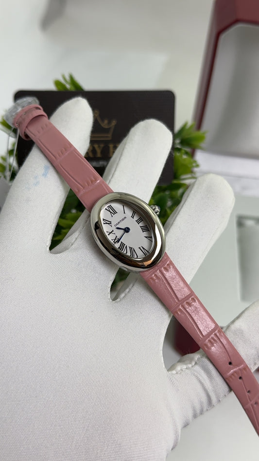 Silver with Pink Strap.