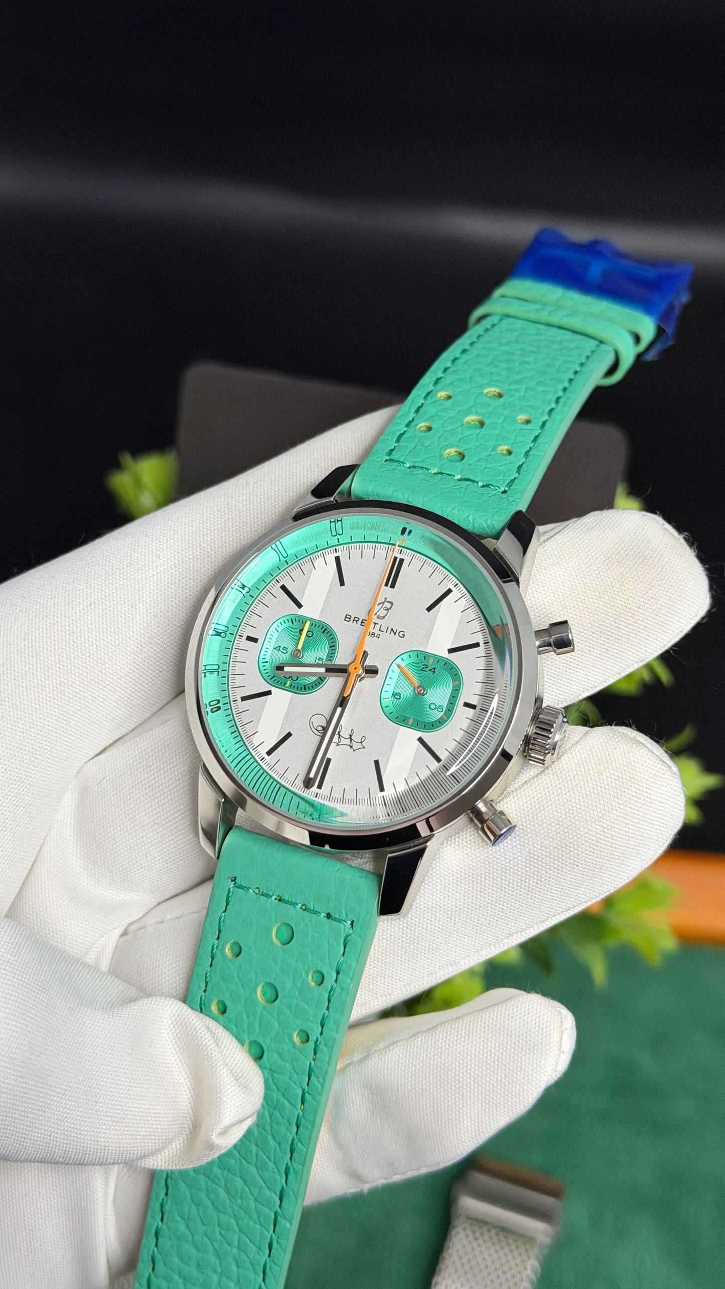 Silver with White Dial