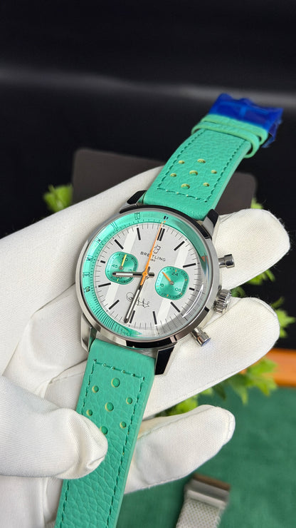 Silver with White Dial