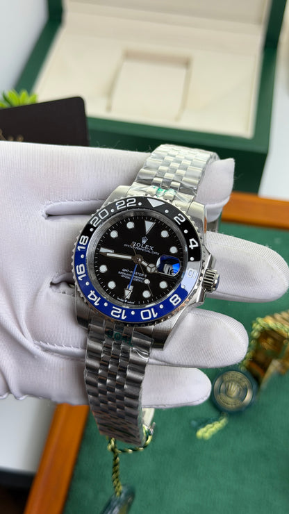 Silver with Black Dial.