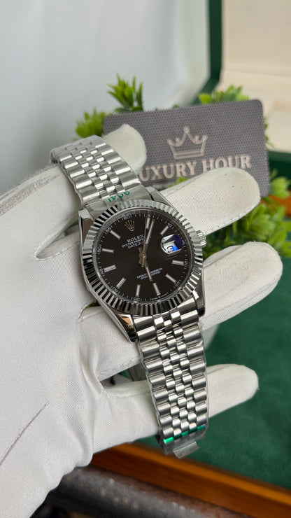 Silver with Black Dial🔥