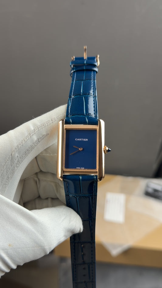 Rose Gold with blue strap🔥