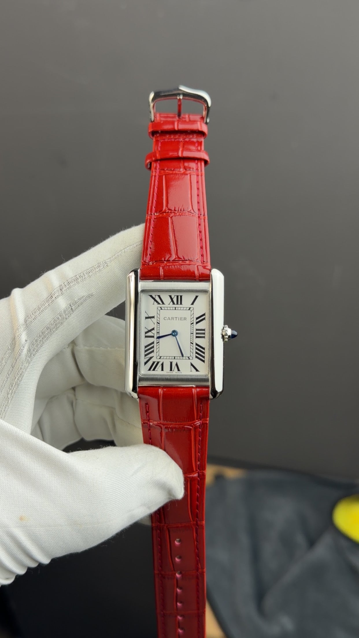 Silver with red strap🔥