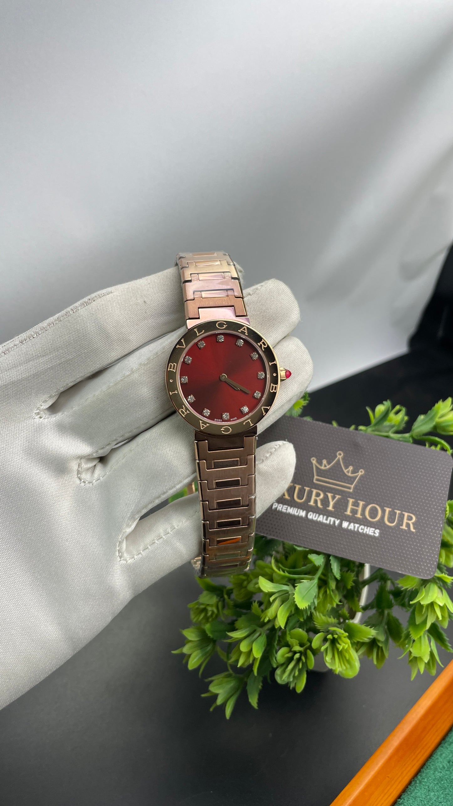 Rose Gold with Maroon Dial🔥