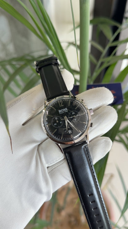 Silver with black dial and black strap