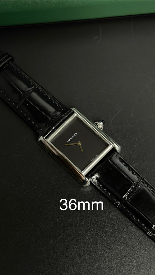 Silver with Black Dial (M No:183)—36 mm