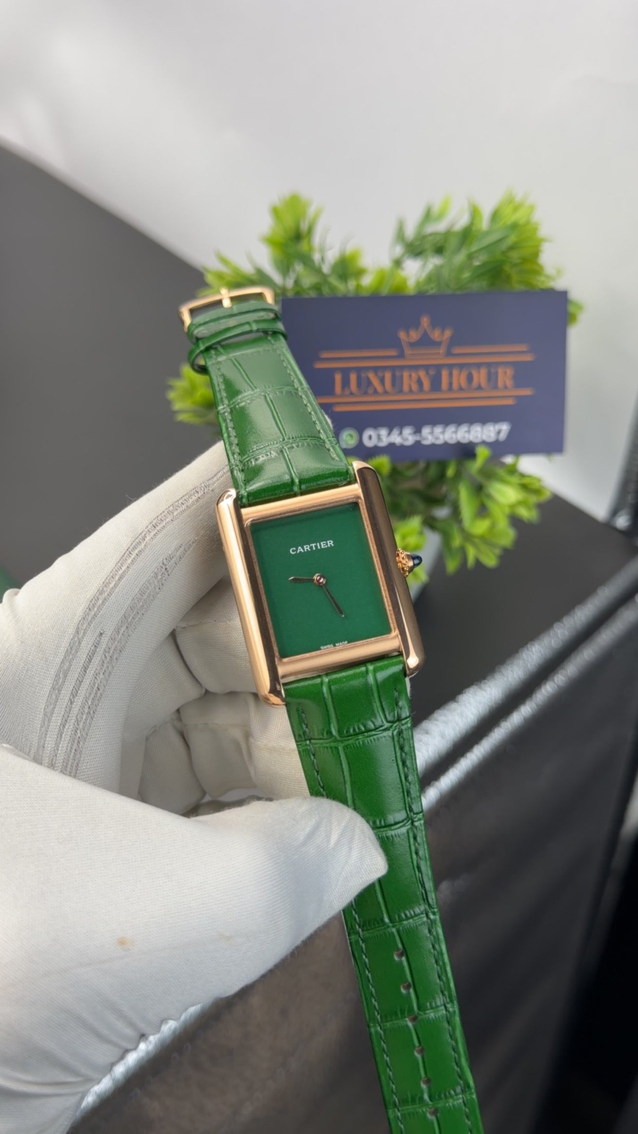 Rose Gold with green strap🔥