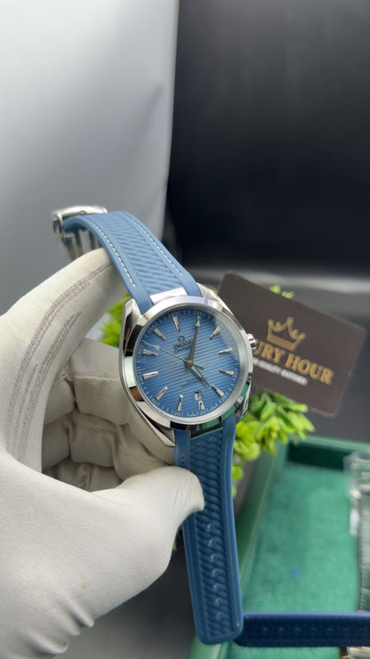 Silver with Blue Dial 🔥