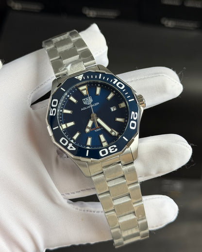 Silver with Royal Blue Dial.