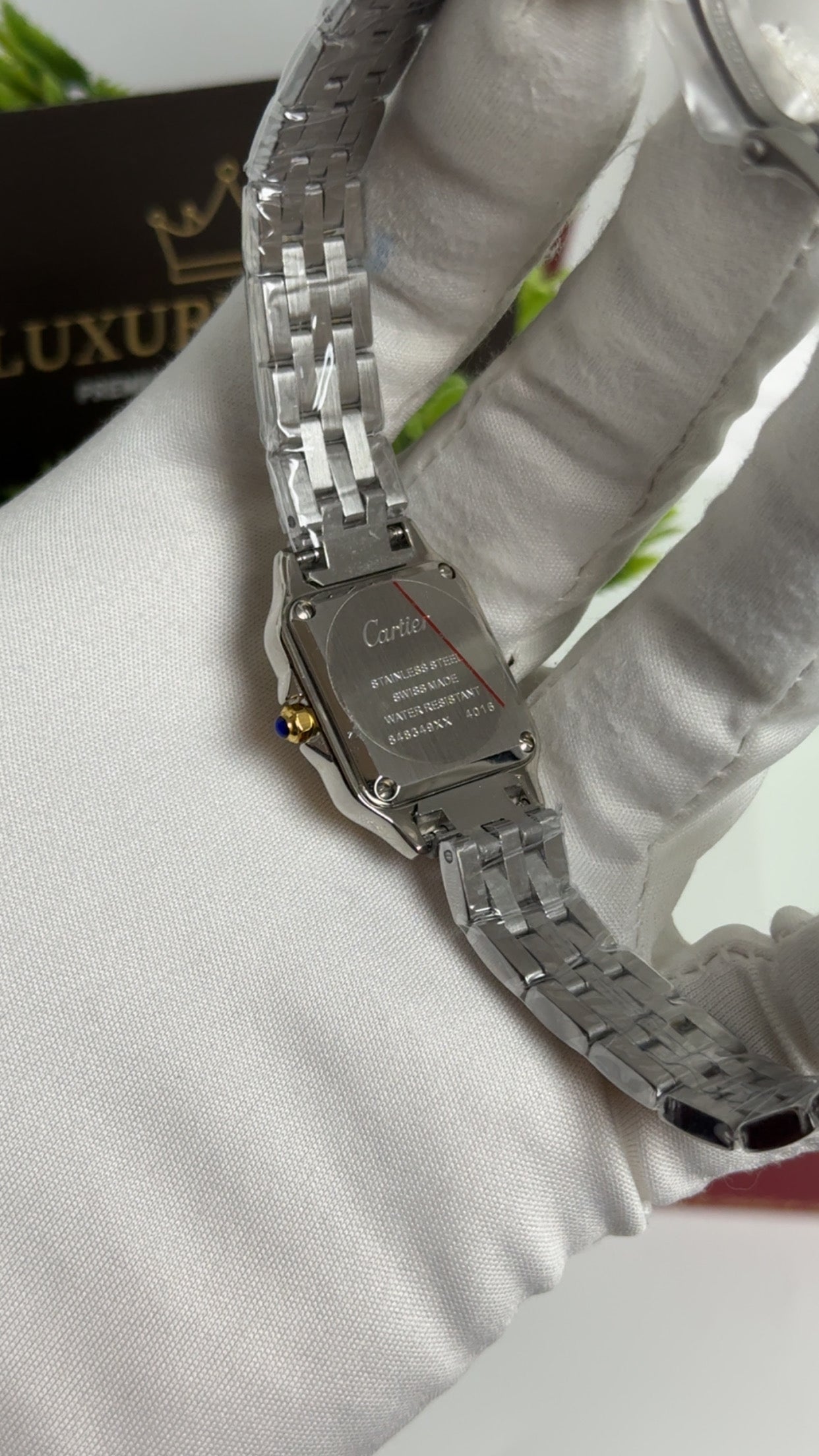 Silver with White Dial.