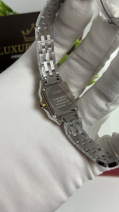 Silver with White Dial.
