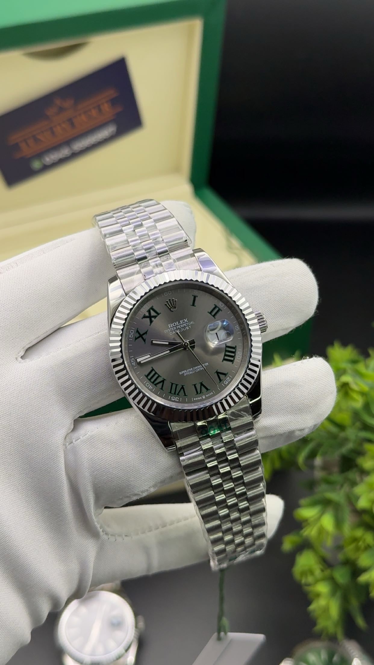 Silver with Wimbledon dial