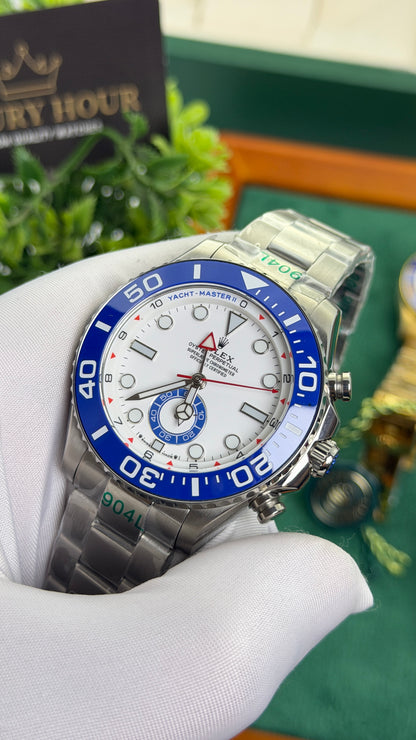 Silver with White Dial.