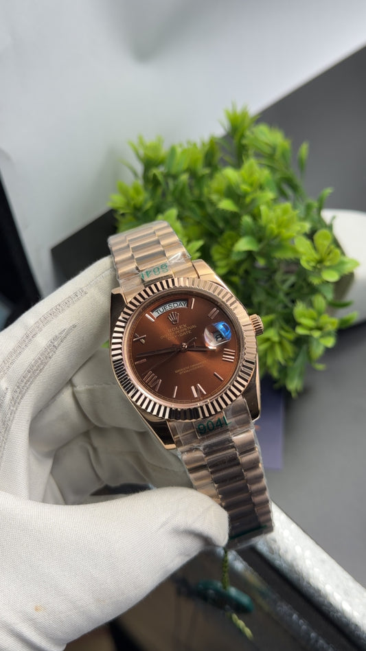 Rose Gold with chocolate dial 🔥