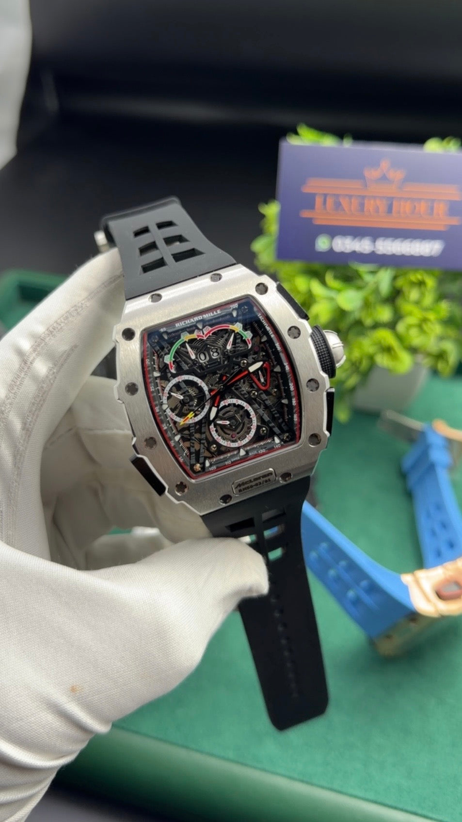 RM Mc laren ( silver with black strap)