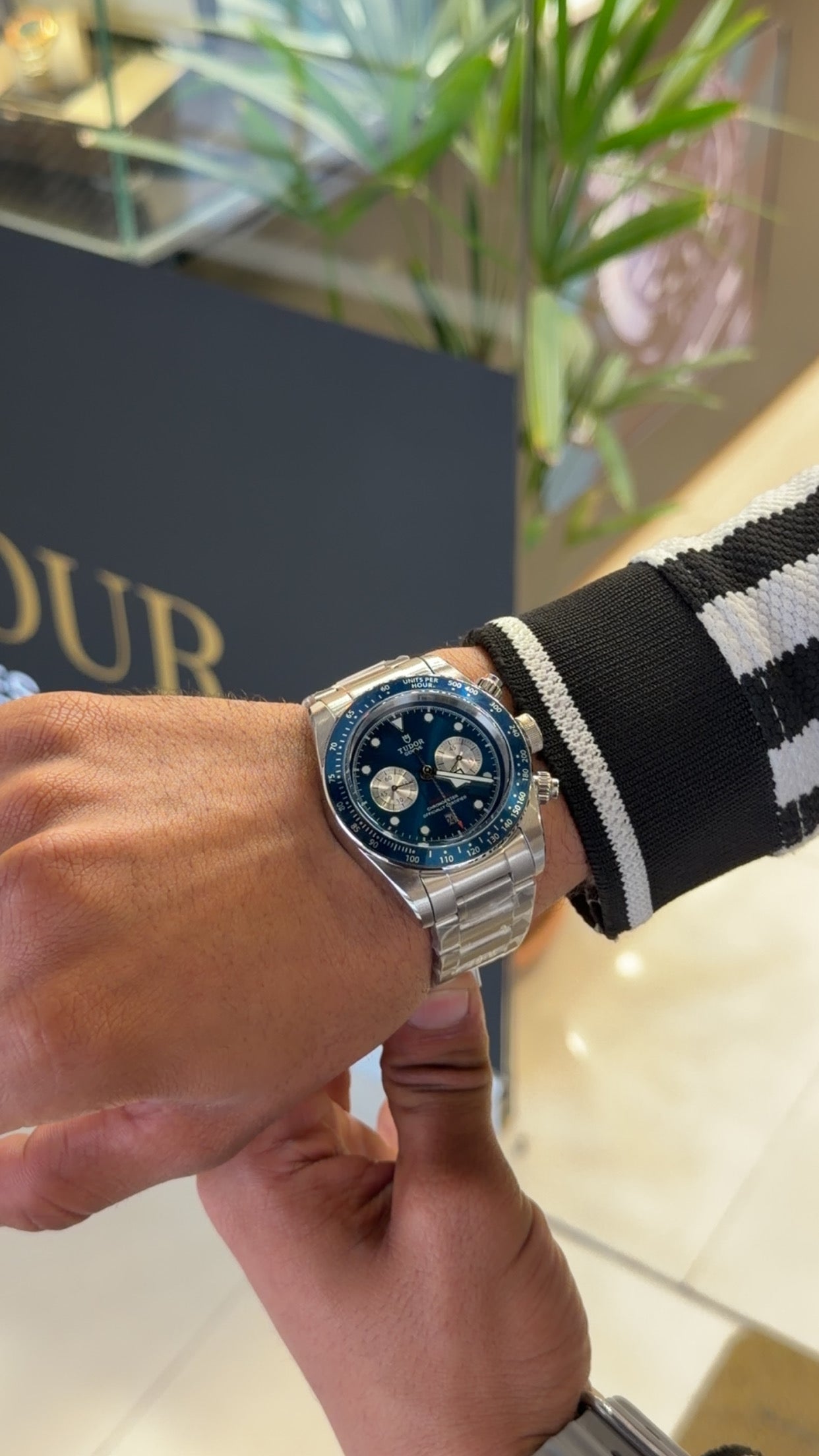 Silver with Blue dial🔥